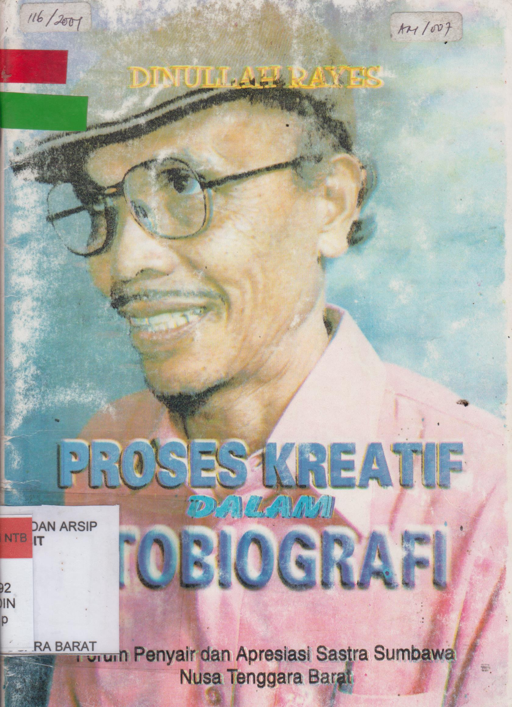Cover Proses Kreatif dalam Otobiografi / Dinullah Rayes