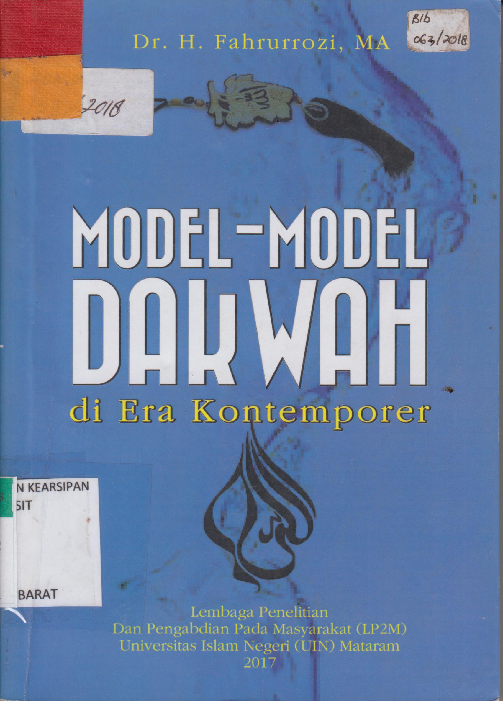 Cover Model-Model Dakwah di Era Kontemporer / Dr. H. Fahrurrozi, MA