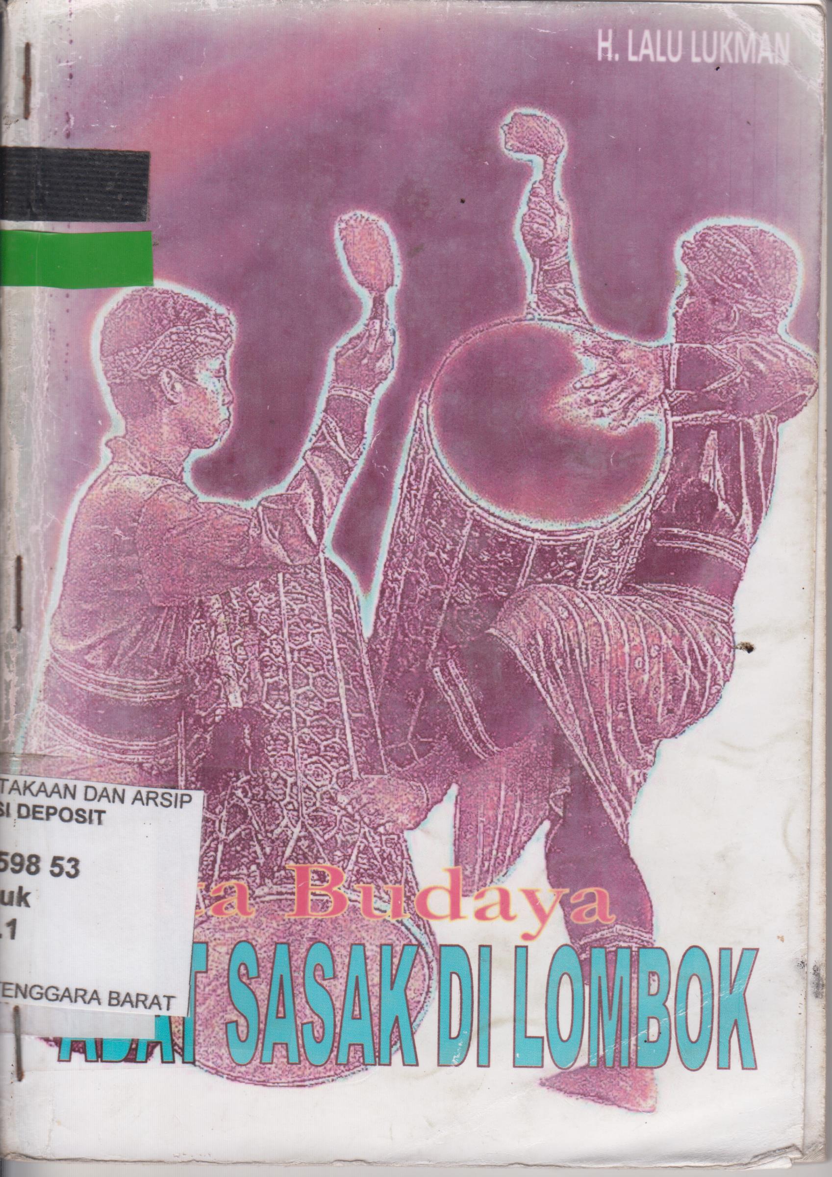 Cover Tata Budaya Adat Sasak di Lombok / H. Lalu Lukman