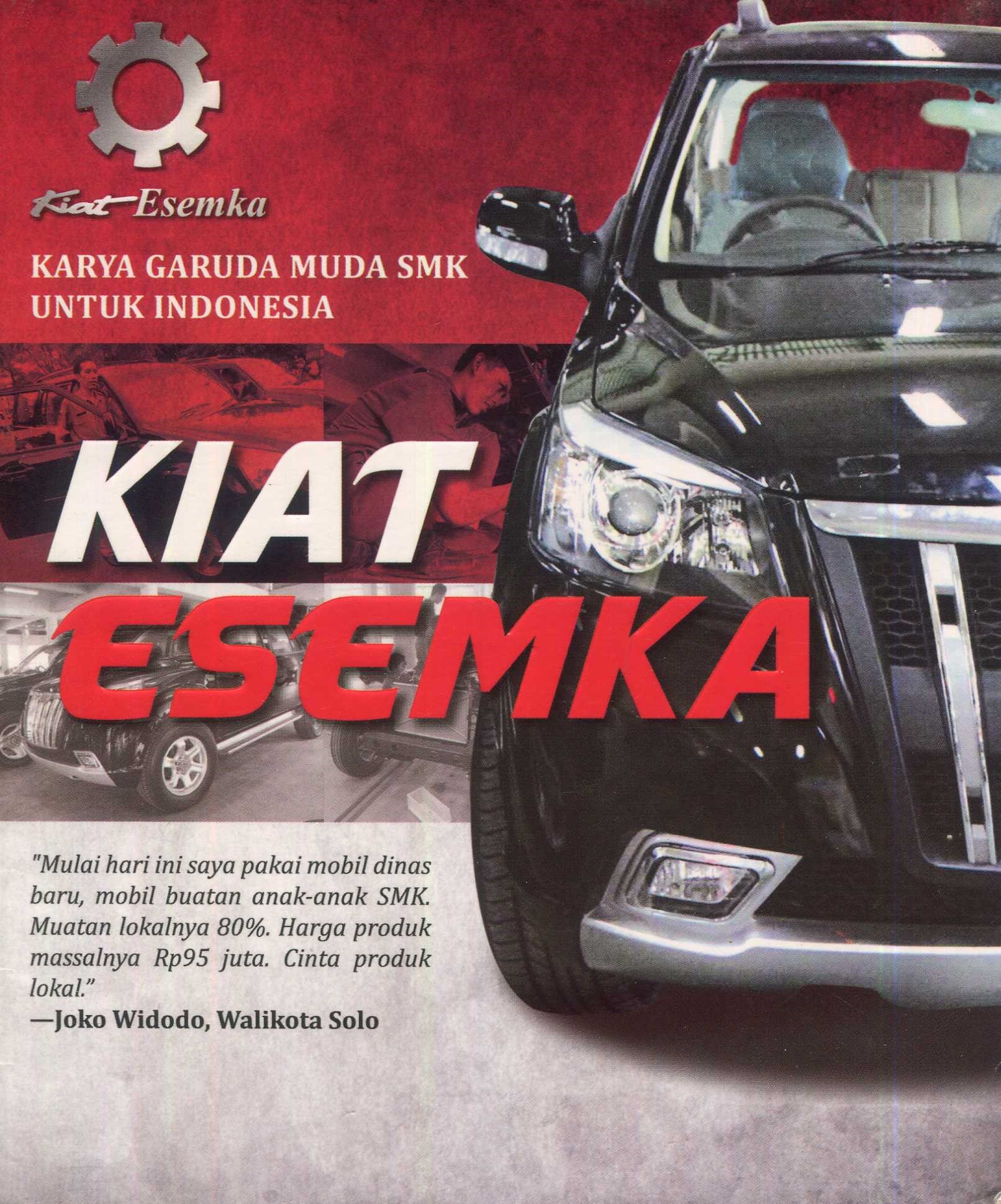 Cover Kiat esemka :  karya garuda muda smk untuk Indonesia