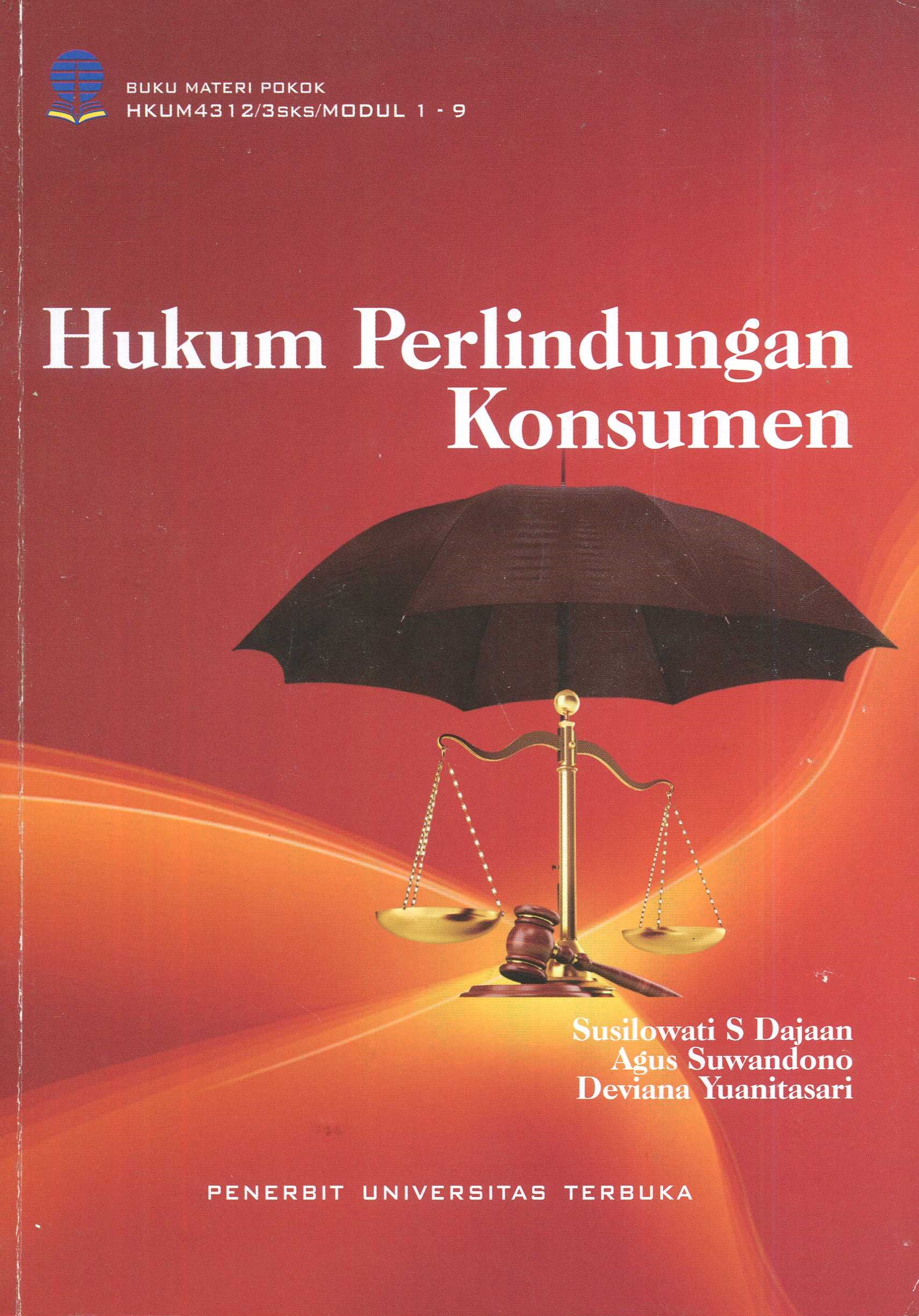 Cover Hukum perlindungan konsumen / Susilowati S. Dajaan, Agus Suwandono, Deviana Yuanitasari