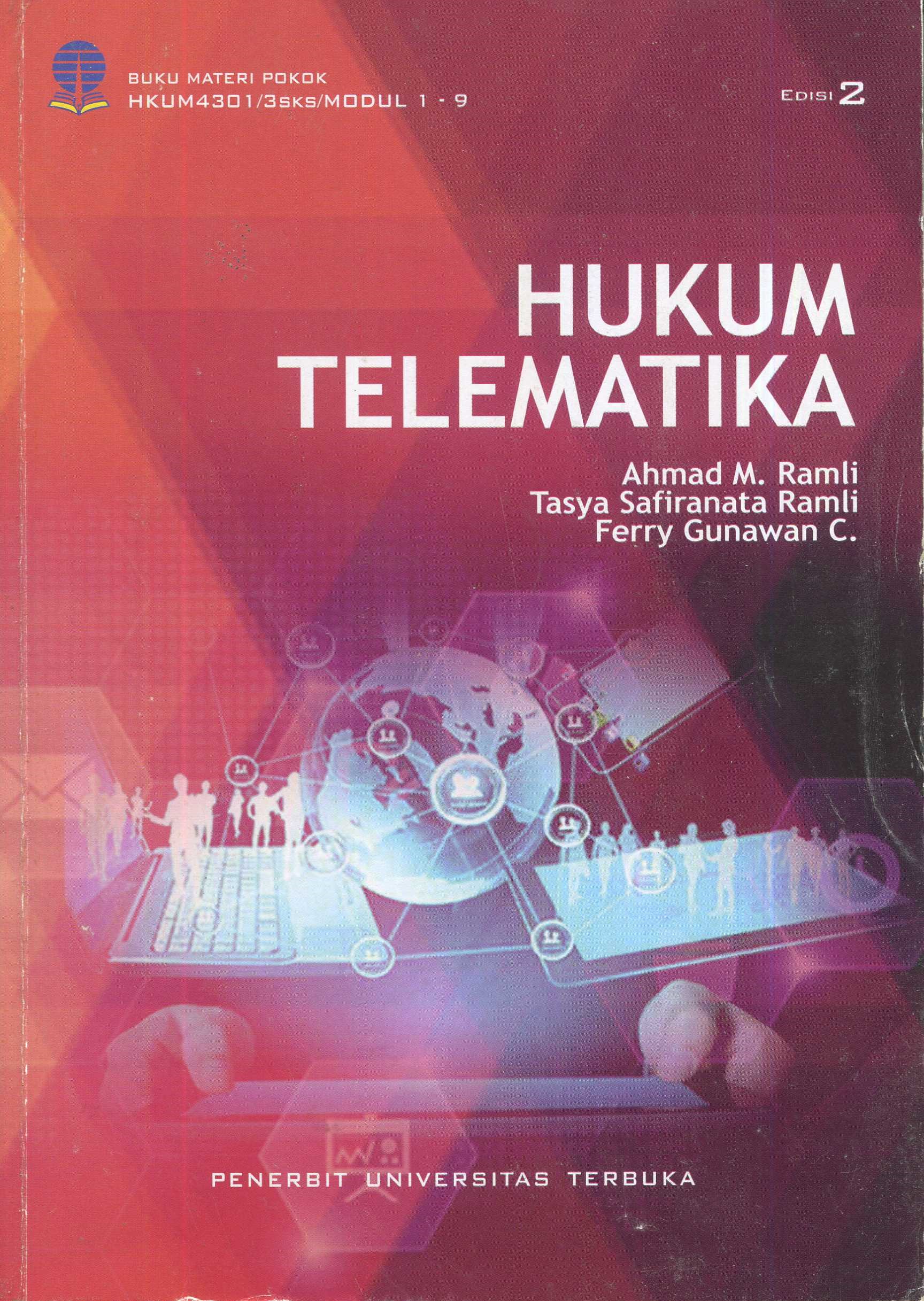 Cover Hukum telematika / Ahmad M. Ramli, Tasya Safiranata Ramli, Ferry Gunawan C.