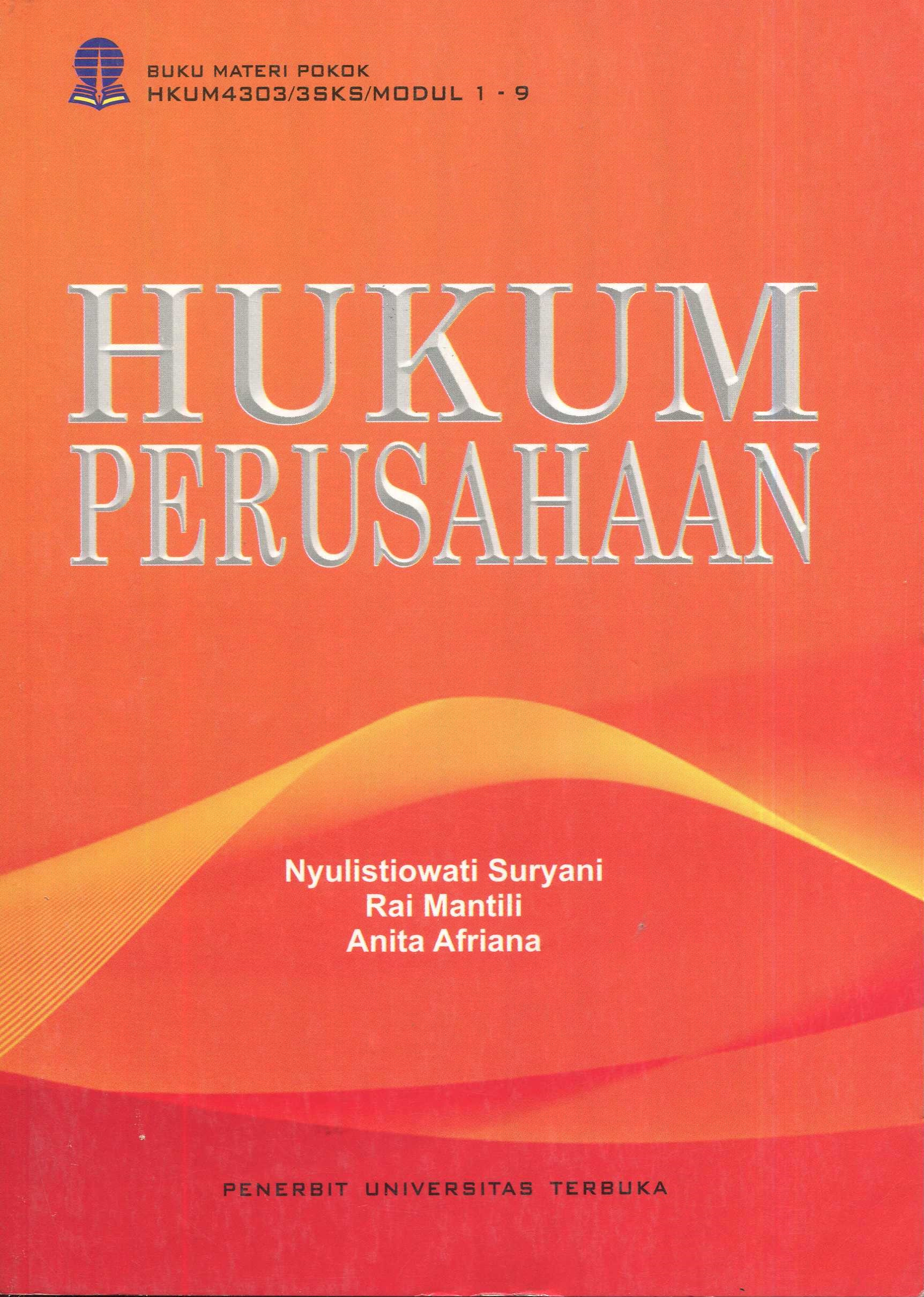 Cover Hukum perusahaan / Nyulistiowati Suryani, Rai Mantili, Anita Afriana