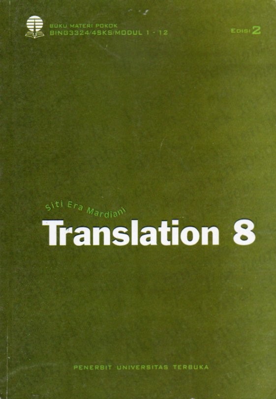 Cover Translation 8 / Siti Era Mardiani