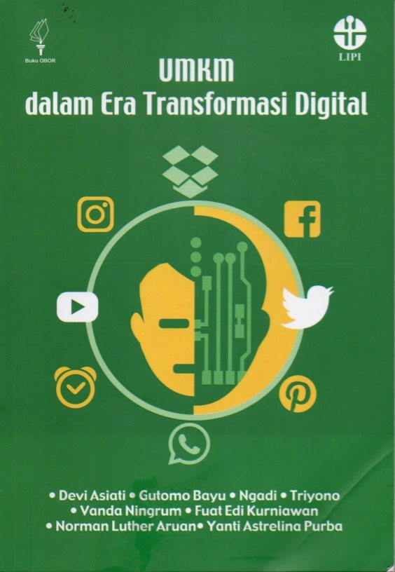 Cover UMKM dalam era transformasi digital / Devi Asiati, Gutomo Bayu, Ngadi, Triyono, Vanda Ningrum, Fuat Edi Kurniawan, Norman Luther Aruan, Yanti Astrelina Purba