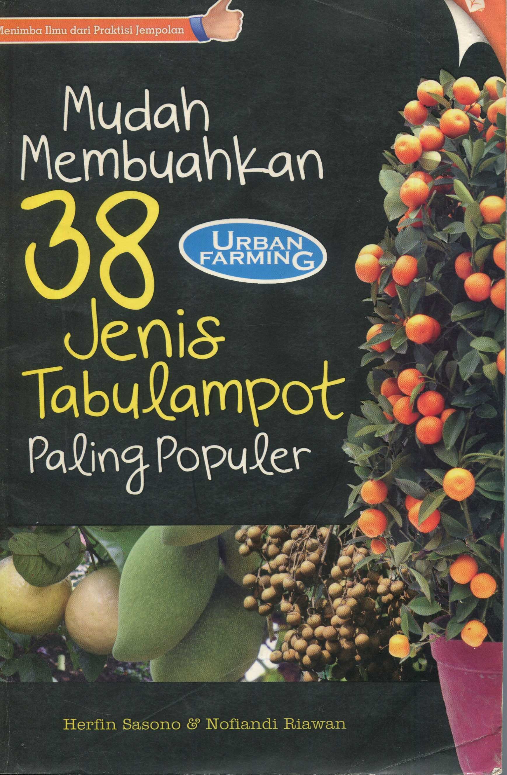 Cover Mudah membuahkan 38 jenis tabulampot paling populer / Herfin Sasono, Nofiandi Riawan; penyunting, Tintondp