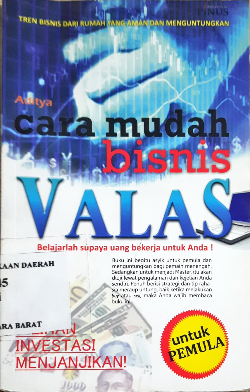 Cover Cara mudah bisnis valas untuk pemula / Aditya