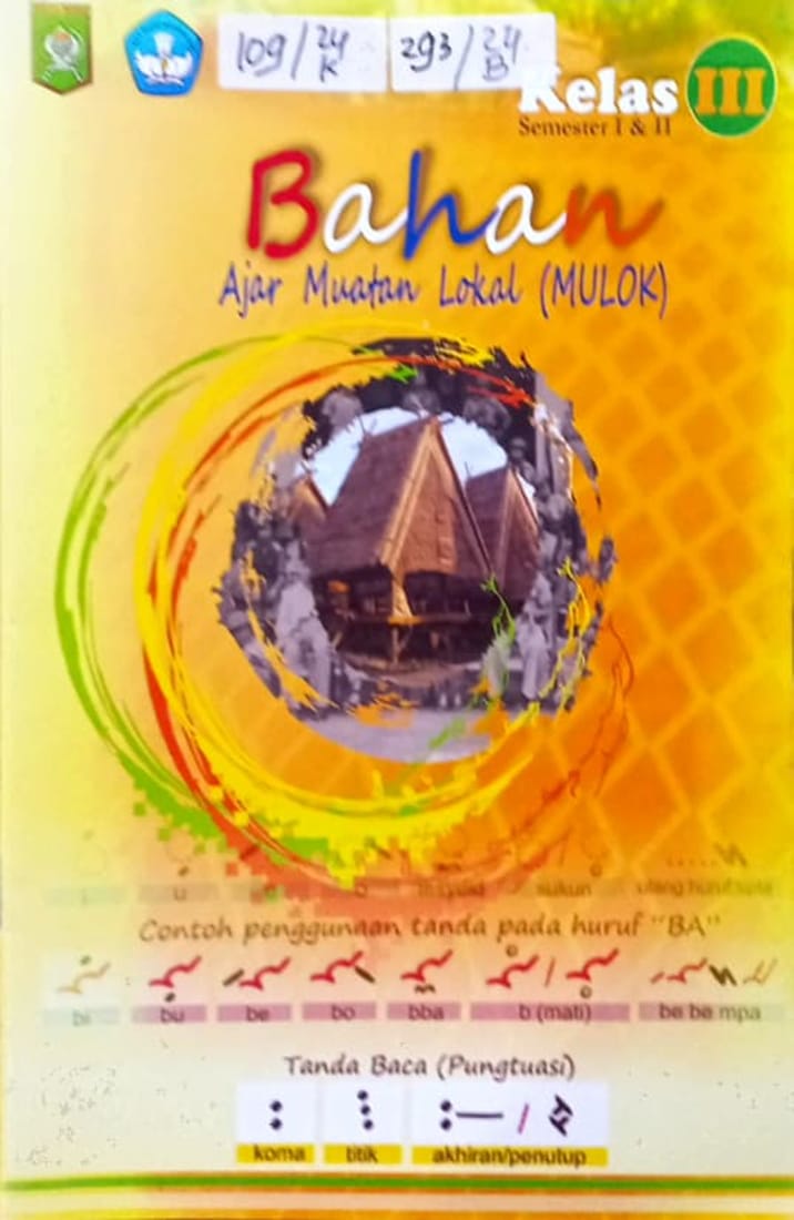 Cover Bahan Ajar Muatan Lokal (Mulok) kelas III Kota Bima 2022 / Taufikrahman S.Pd, editor : Dr. Sampara Palili, M.Pd.I, Junaidinm M.Pd