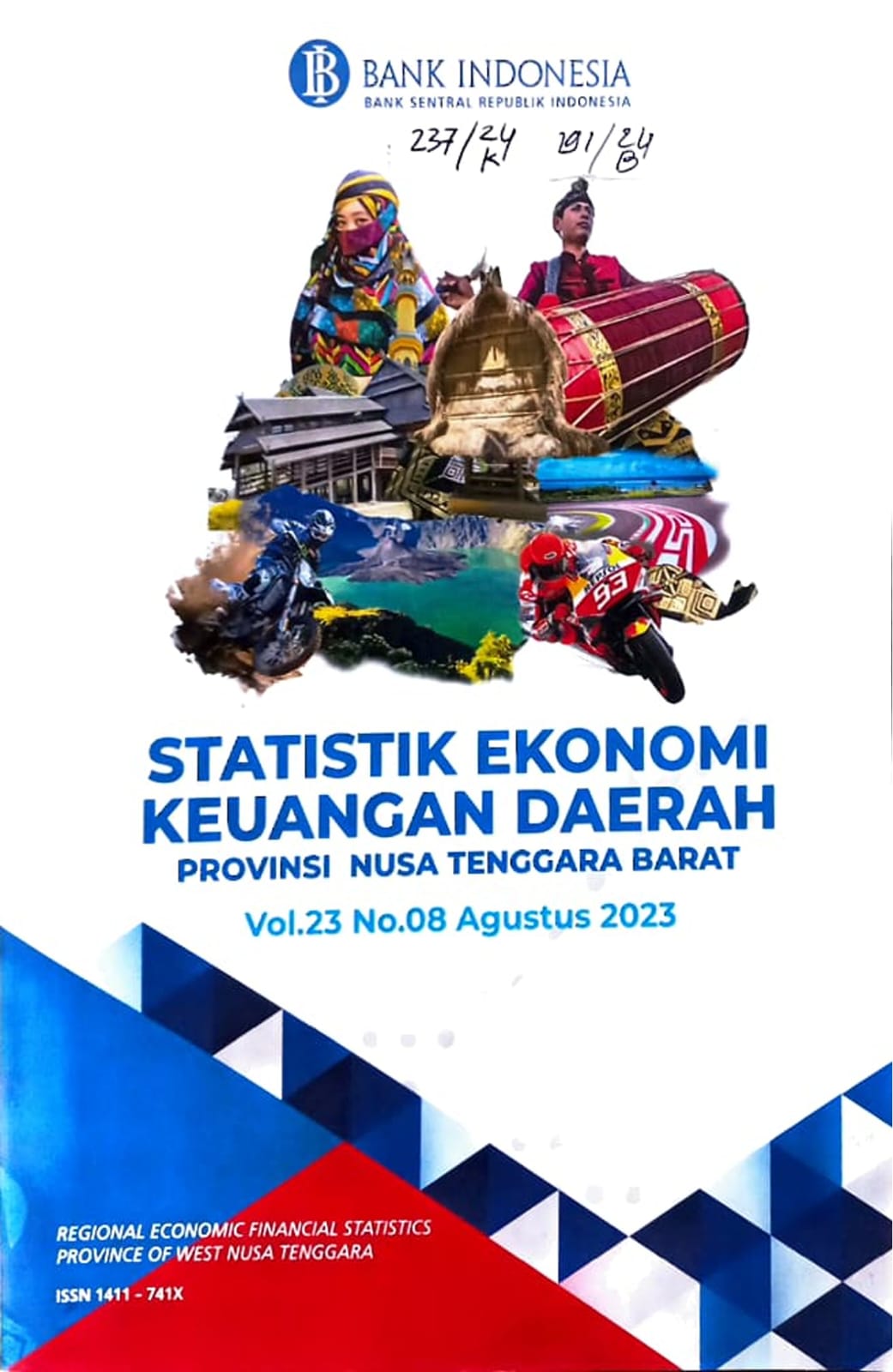 Cover Statistik Ekonomi Keuangan Daerah Provinsi Nusa Tenggara Barat Vol.23 No. 08 Agustus 2023 / Bank Indonesia