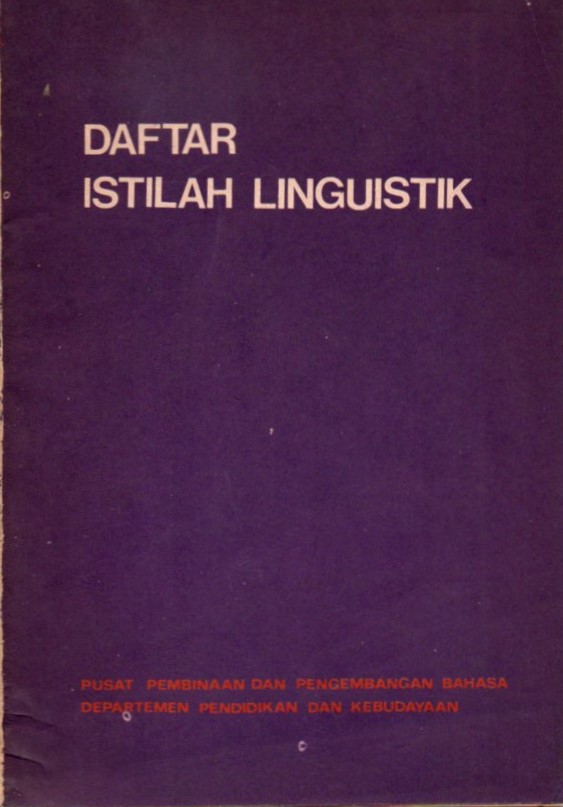 Cover Daftar istilah linguistik / editor, S. Effendi