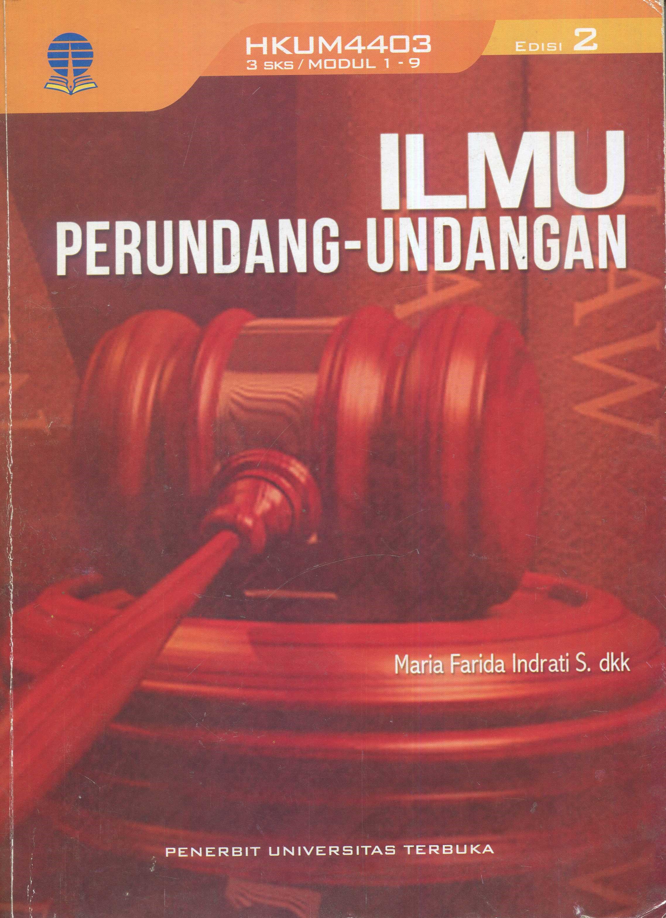 Cover Ilmu perundang-undangan / Maria Farida Indrati S. dkk