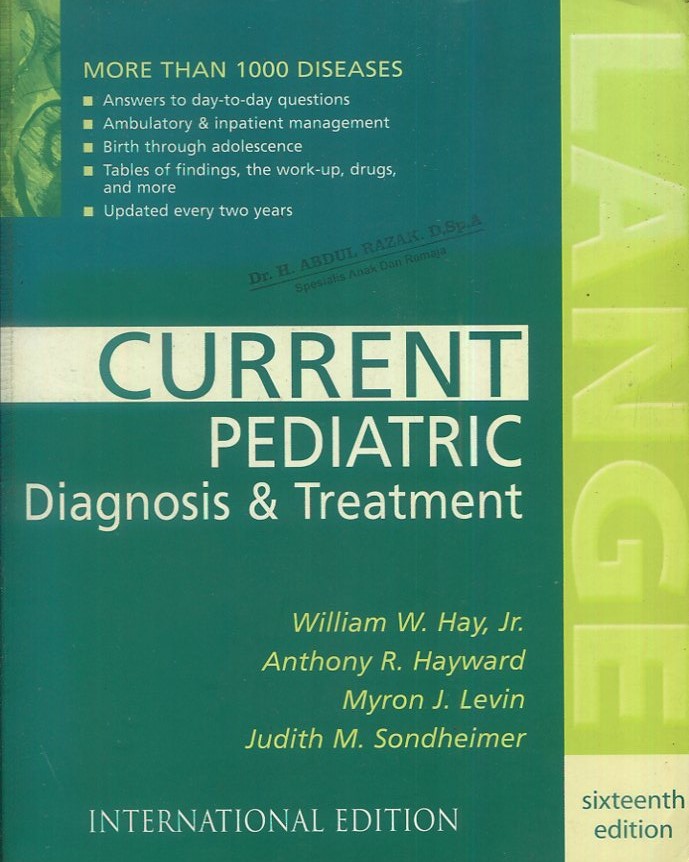 Cover Current Pediatrric Diagnosis & Treatment / William W. Hay, Jr.