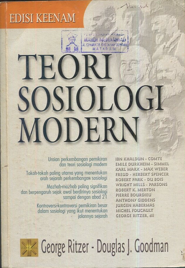Cover Teori sosiologi modern / George Ritzer