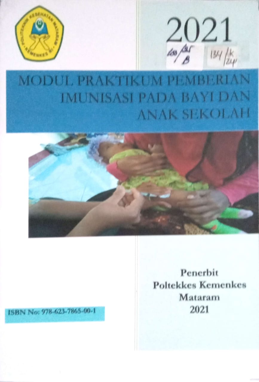 Cover Modul Praktikum pemberian imunisasi pada bayi dan anak sekolah / Linda Meliati, S.Si. T. M.Kes