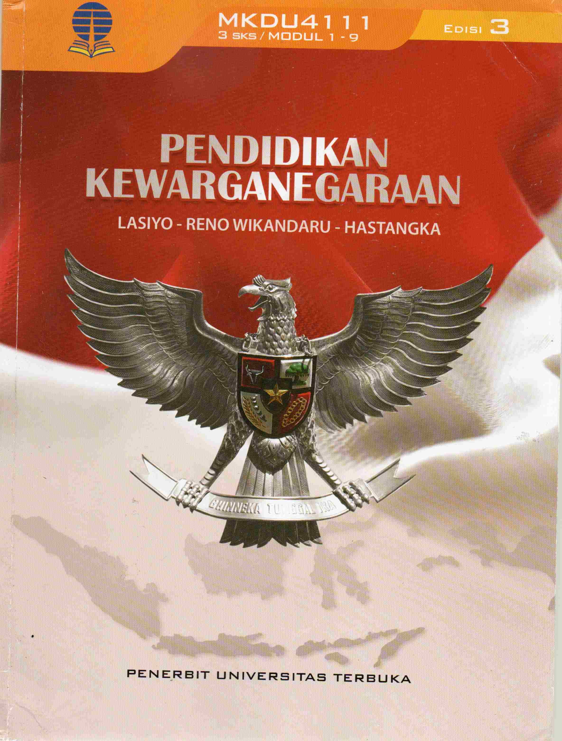 Cover Pendidikan kewarganegaraan / Lasiyo, Reno Wikandaru, Hastangka