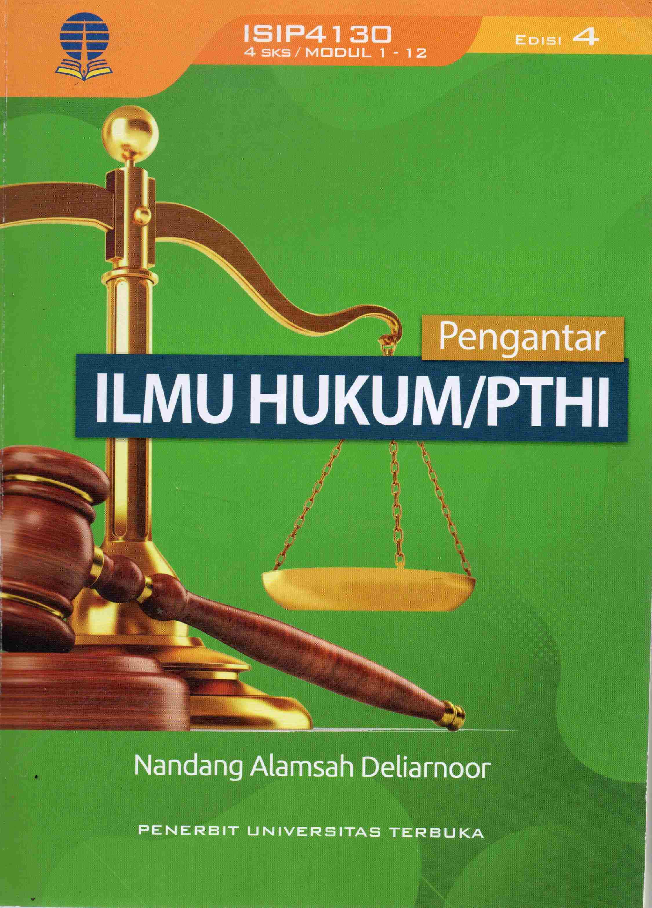 Cover Ilmu Hukum / PTHI / Nandang Alamsah Deliarnoor