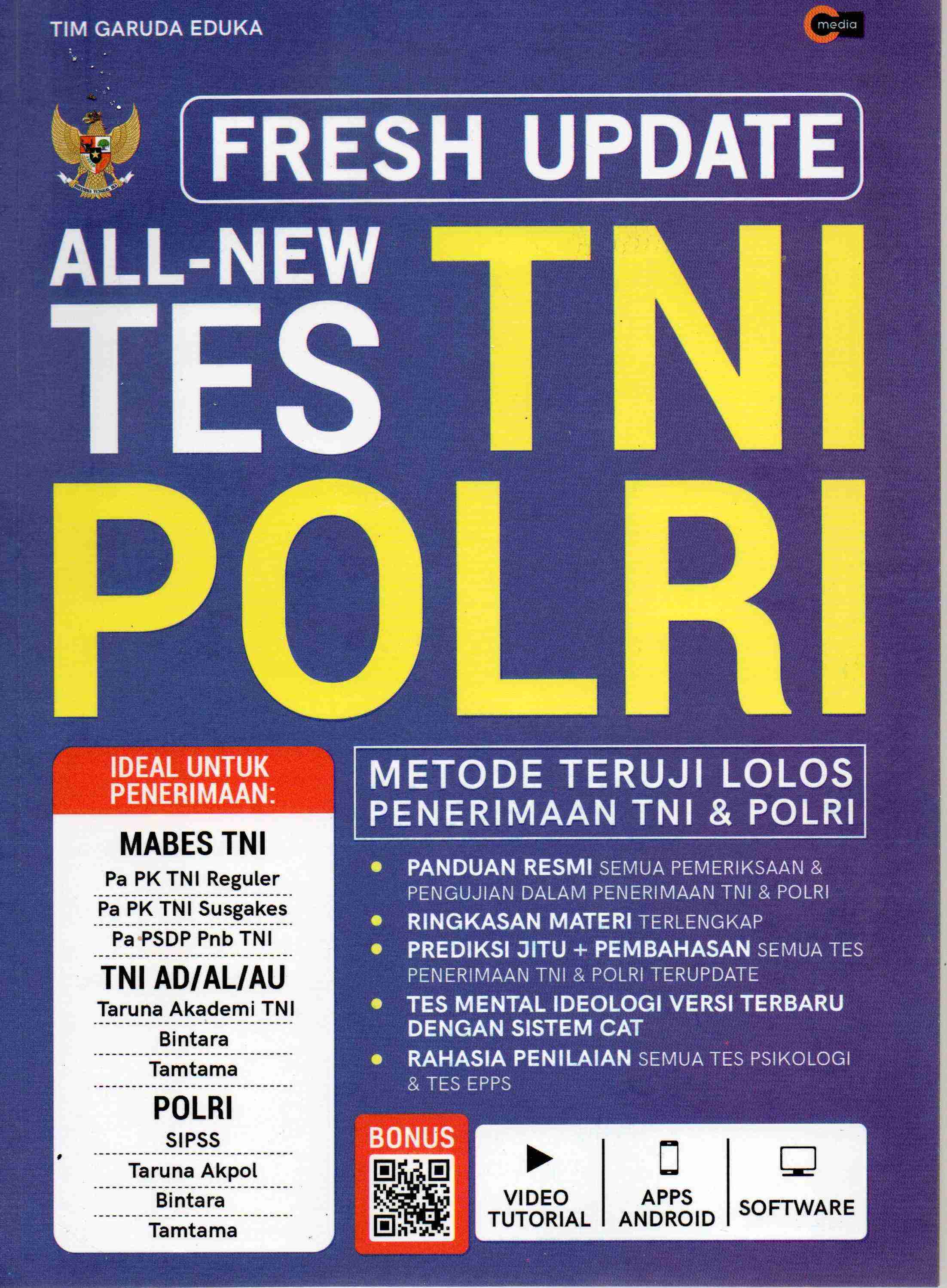Cover Fresh update all-new tes TNI POLRI :  Metode teruji lolos penerimaan TNI dan POLRI / TIM GARUDA EDUKA