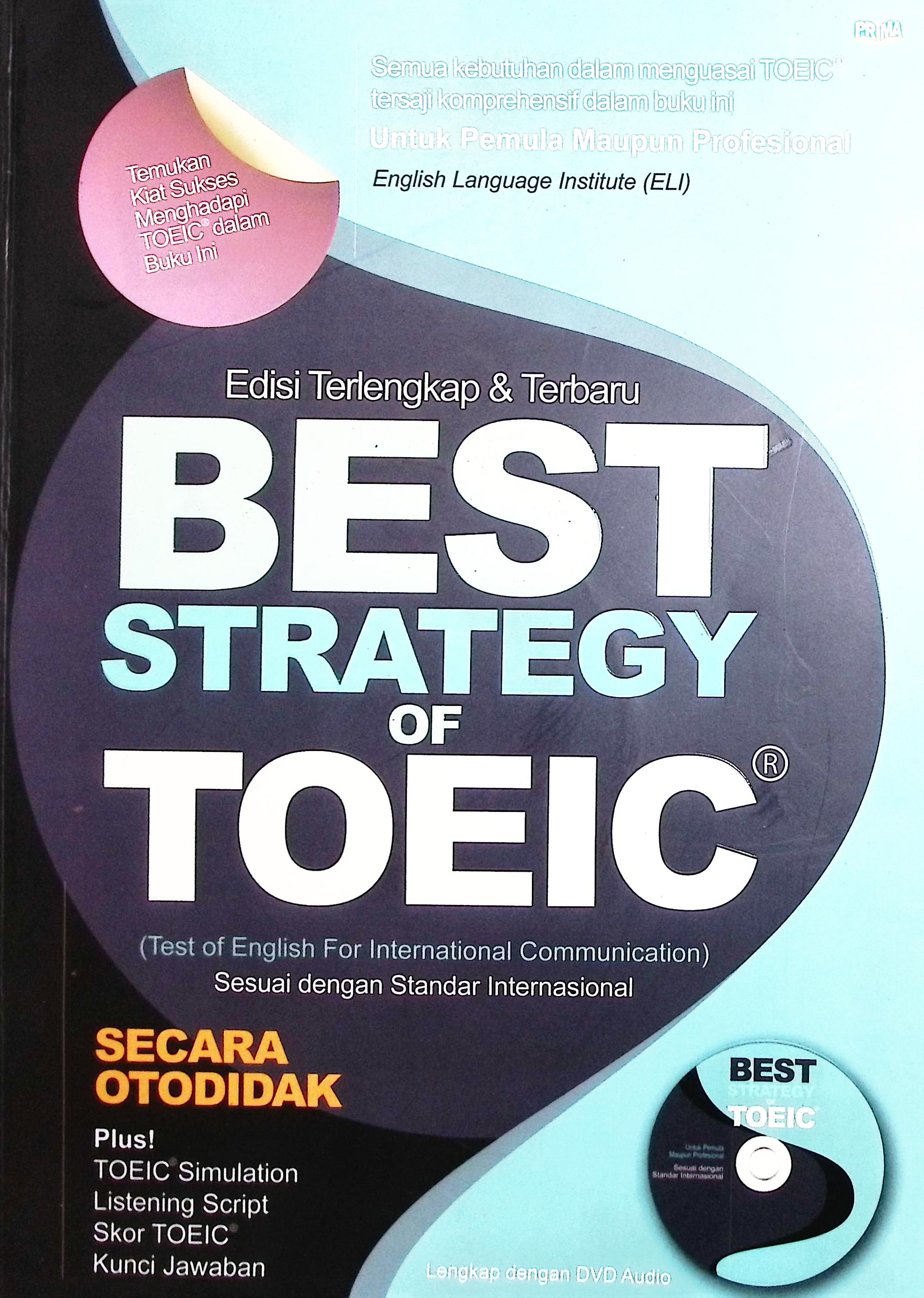 Cover Best strategy of TOEIC / English Language Institute (ELI); editor, Agis Agoesta