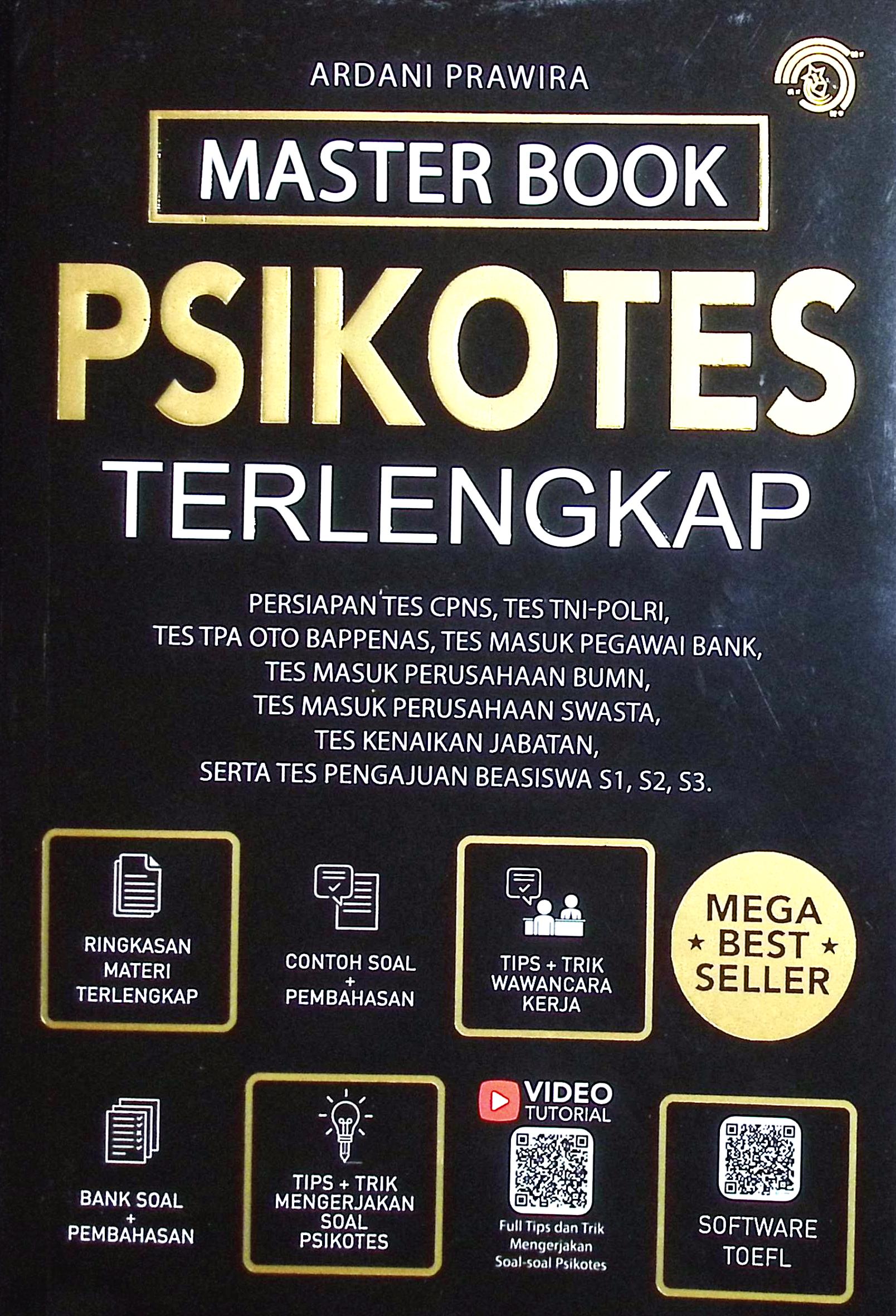 Cover Master book psikotes terlengkap / Ardani Prawira; penyunting, Tim Redaksi Bintang Wahyu
