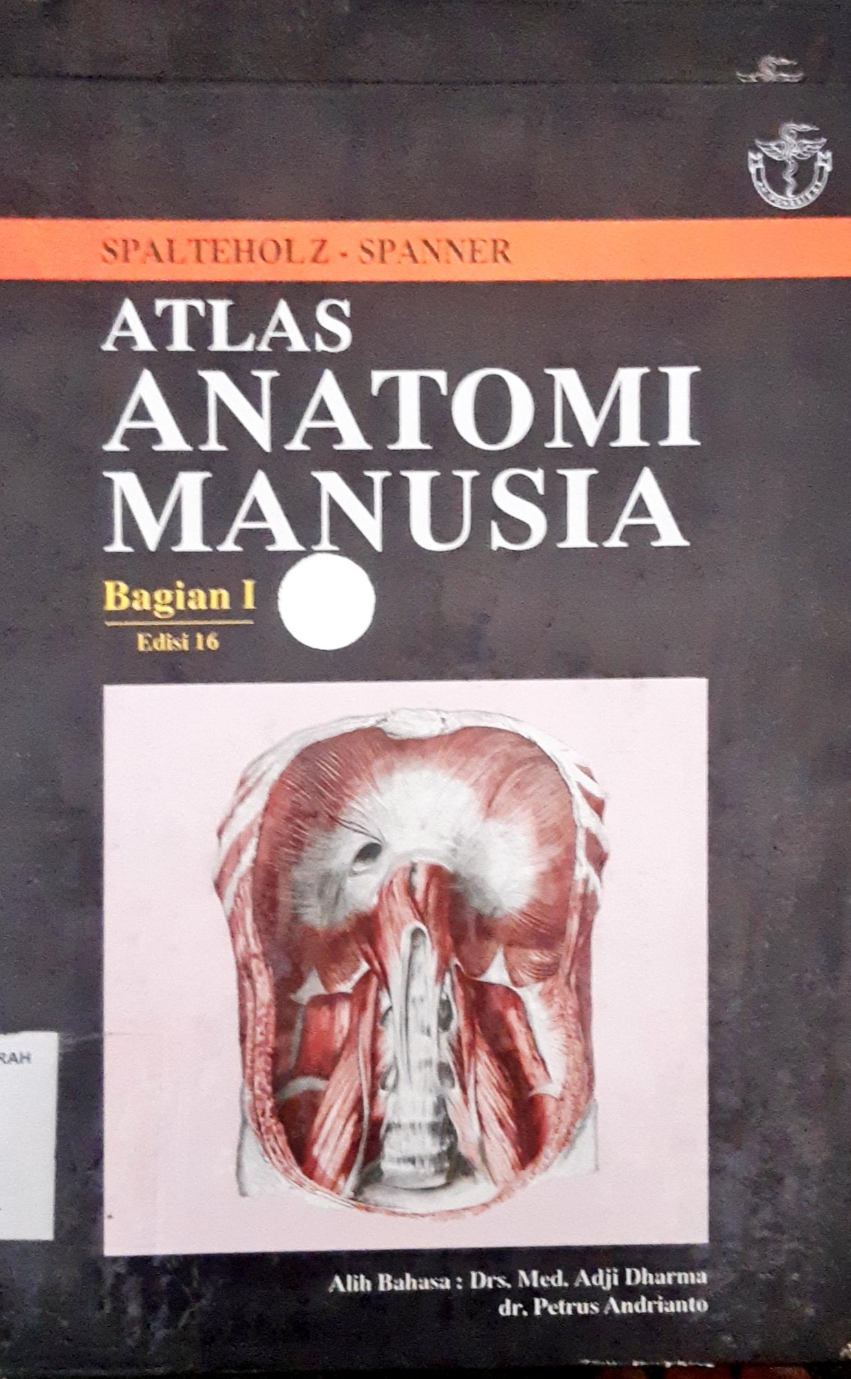 Cover Atlas anatomi manusia bagian I / Spalteholz - Spanner ; penerjemah, Adji Dharma