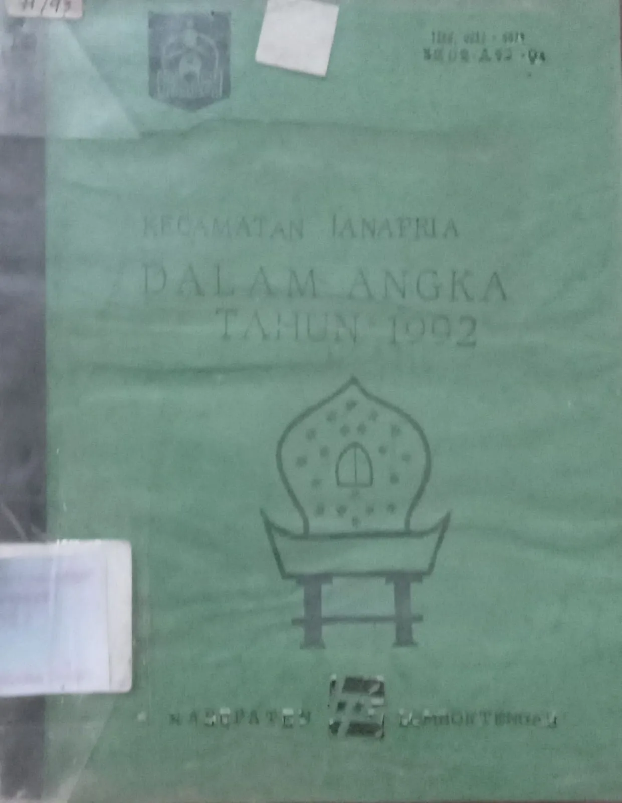 Cover Kecamatan Janapria dalam Angka 1992 / Badan Pusat Statistik Kabupaten Lombok Tengah