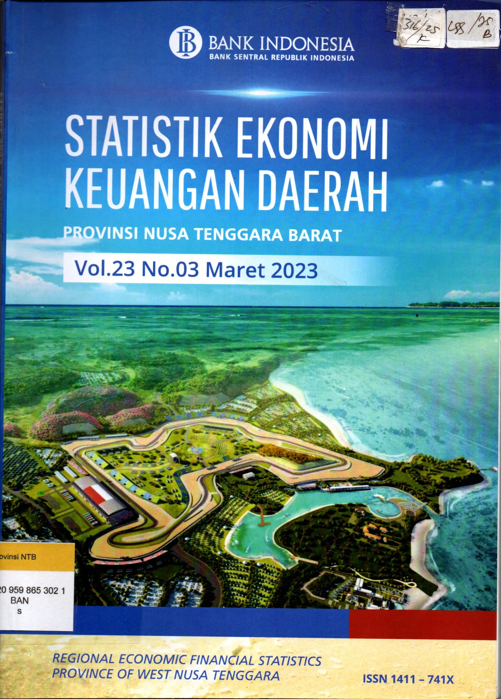 Cover Statistik Ekonomi Keuangan Daerah Provinsi Nusa Tenggara Barat Vol. 23 No.03 Maret 2023 / Bank Indonesia