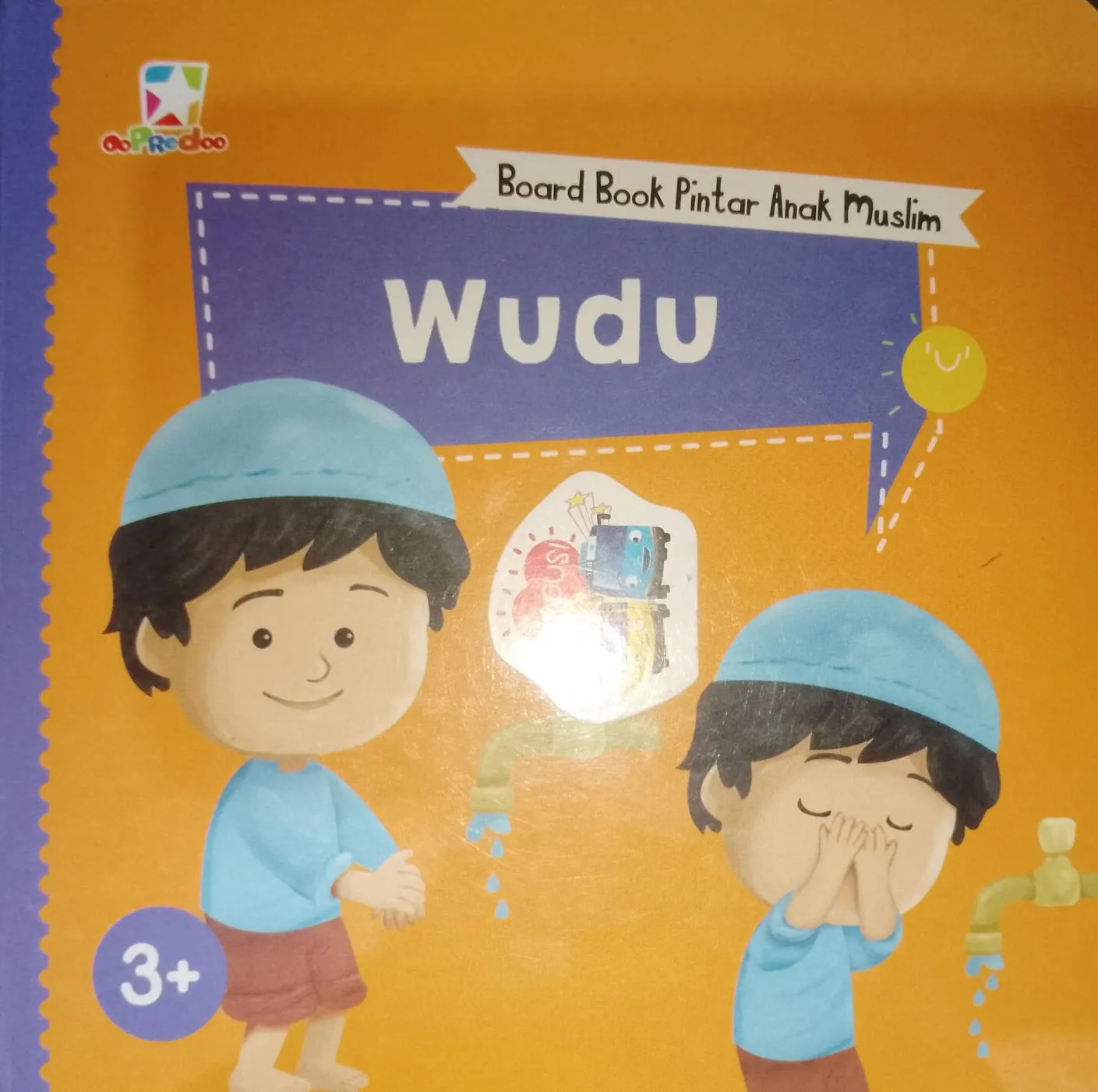 Cover Board book Pintar anak muslim  wudu