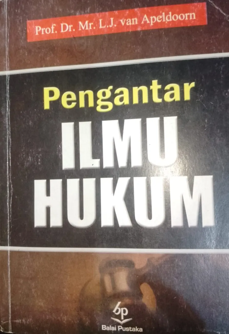 Cover Pengantar ilmu hukum / Prof. Dr. Mr. L.J van Apeldoorn