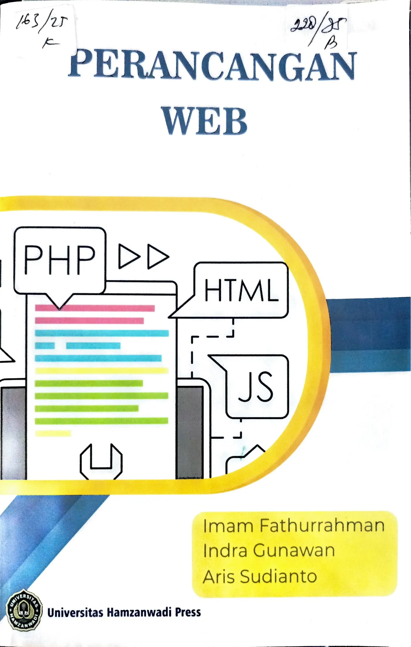 Cover Perancangan web / Imam Fathurrahman, Indra Gunawan, Aris Sudianto; editor, Baiq Andriska Candra