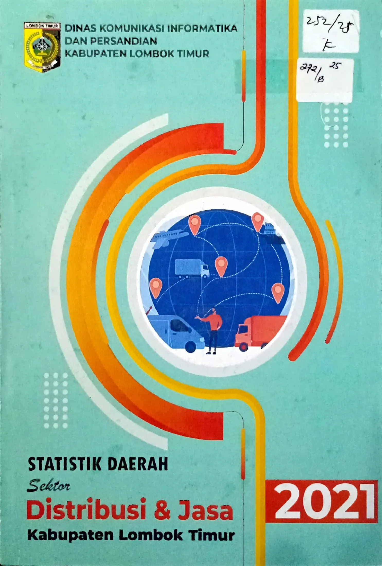Cover Statistik Daerah Sektor Distribusi & Jasa Kabupaten Lombok Timur 2021 / Dinas Komunikasi Informatika dan Persandian Kab. Lombok Timur