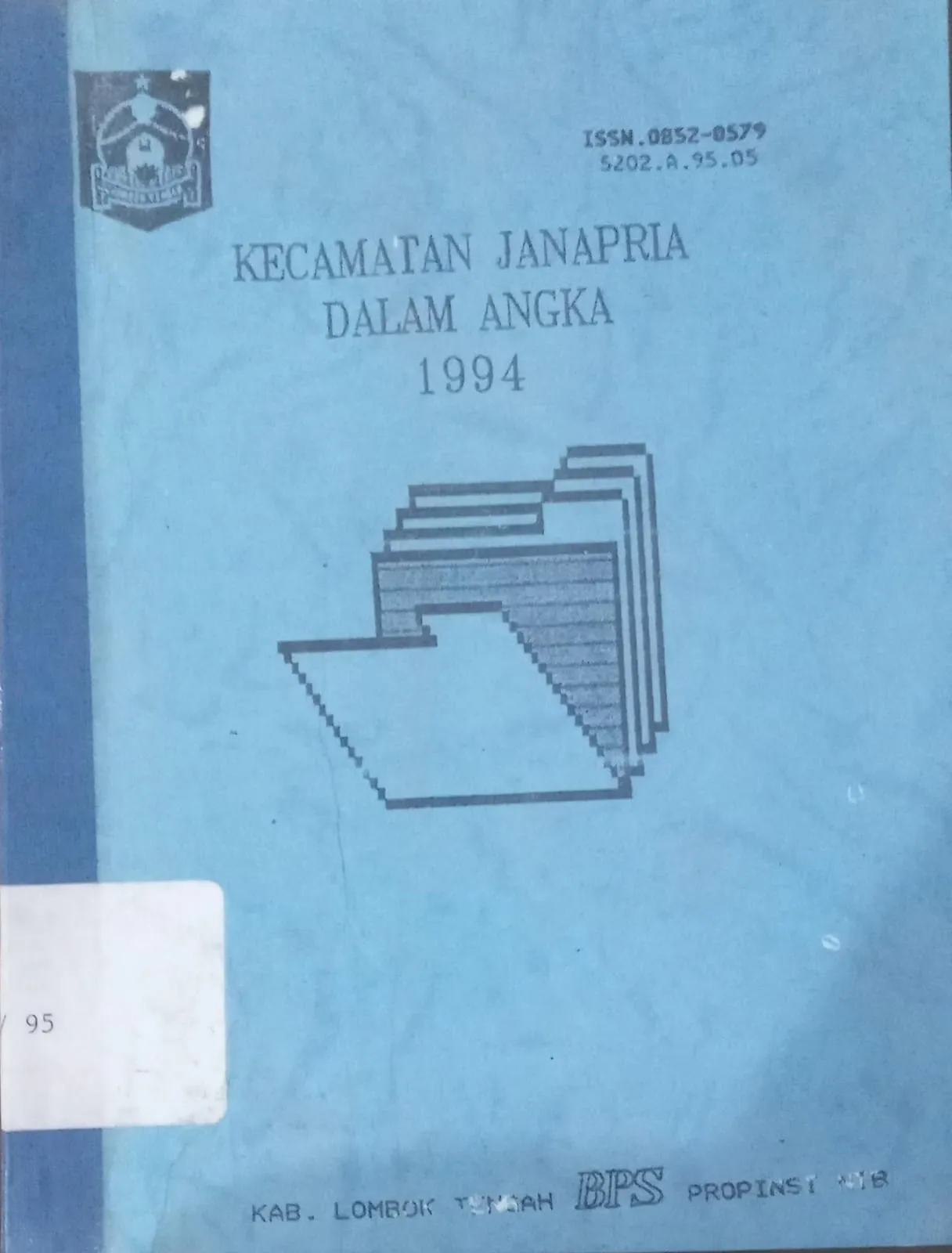 Cover Kecamatan Janapria Dalam Angka 1994 / Kantor Statistik Kabupaten Tengah Timur dan BPS NTB