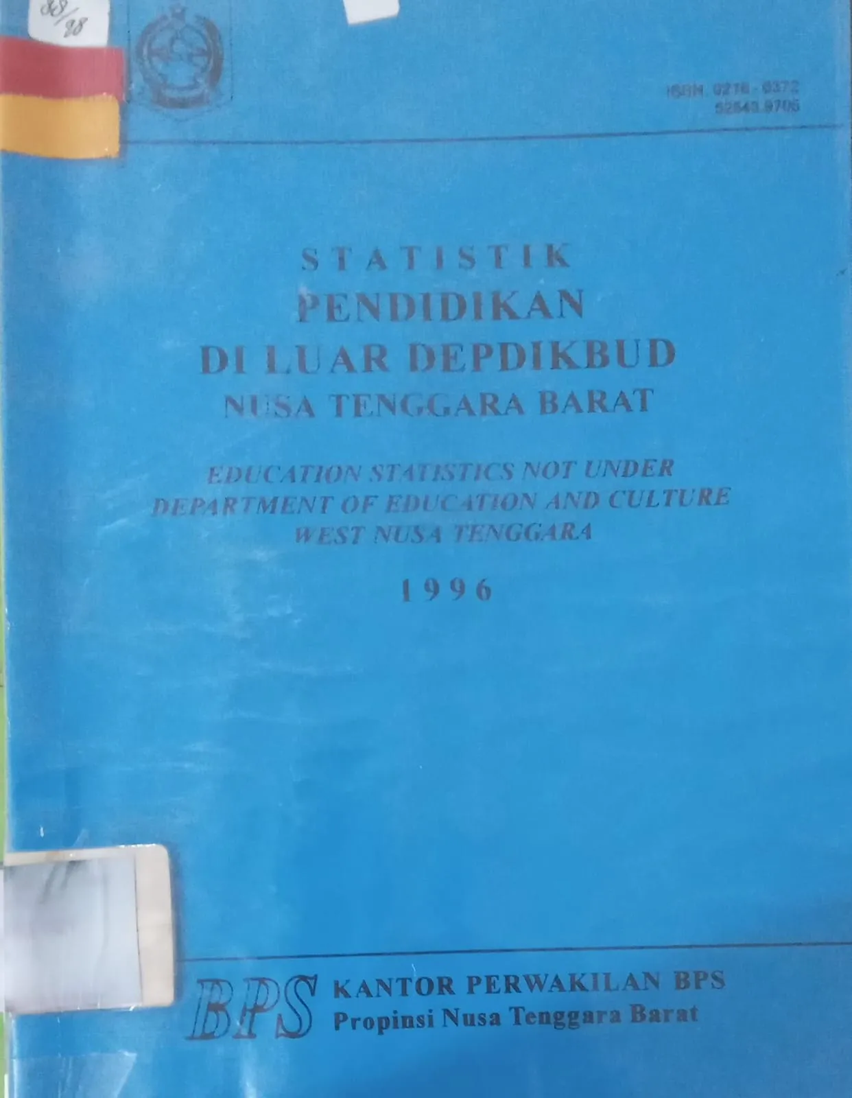 Cover Statistik Pendidikan Di Luar Depdikbud Nusa Tenggara Barat 1996 / Kantor Perwakilan BPS Nusa Tenggara Barat