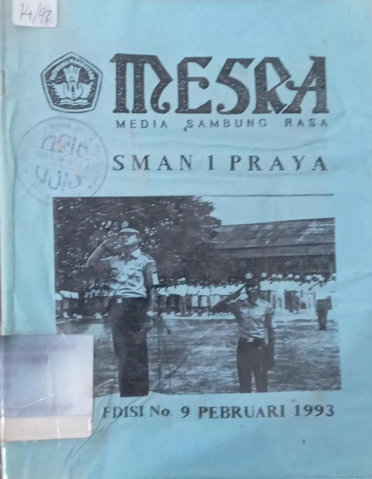 Cover Mesra (Media Sambung Rasa) SMA 1 Praya Edisi No. 9 Pebruari 1993 / SMA 1 Praya