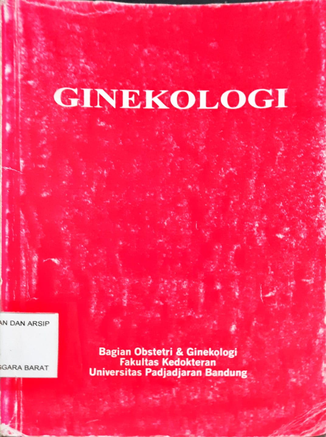 Cover Ginekologi / R. Sulaiman Sastrawinata