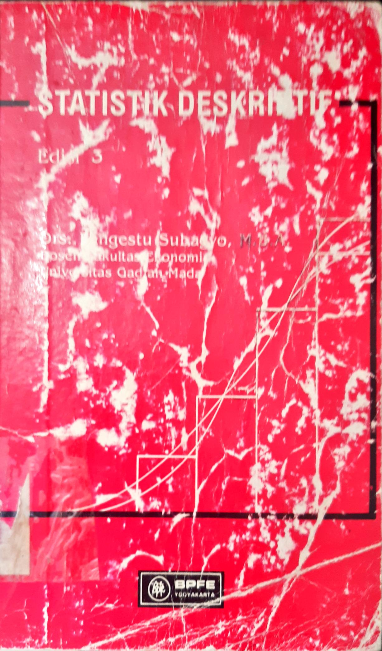 Cover Statistik deskriptif. / Pangestu Subagya