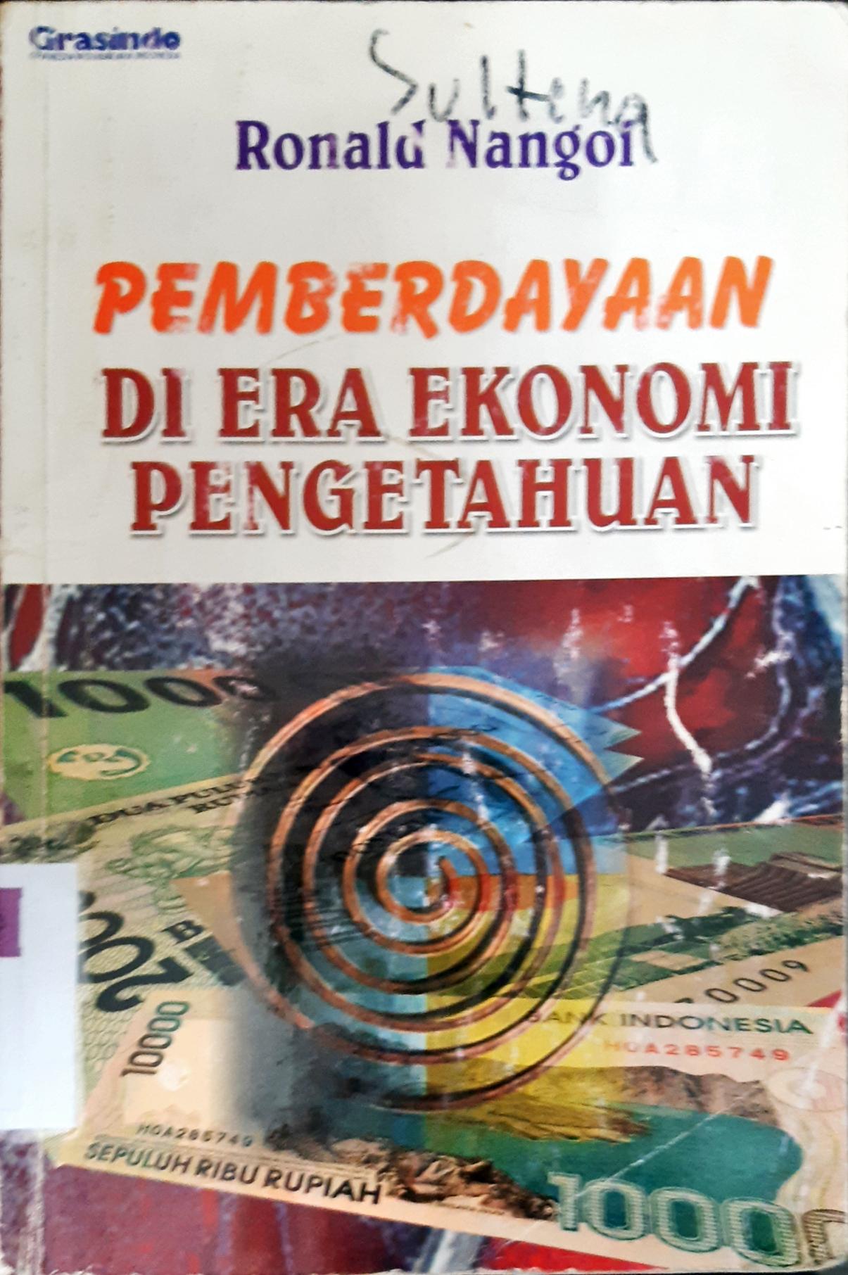 Cover Pemberdayaan di era ekonomi pengetahuan. / Ronald Nangsi