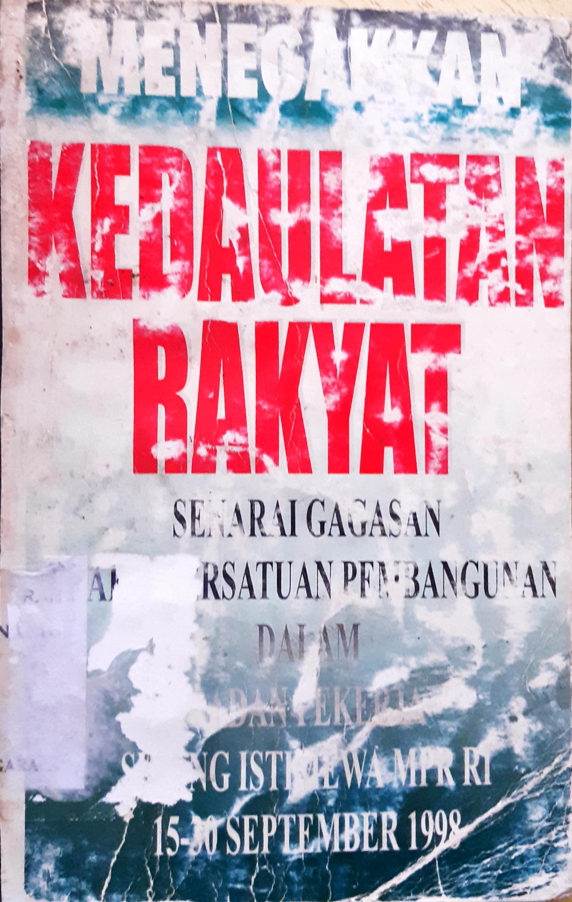 Cover Menegakkan Kedaulatan Rakyat,