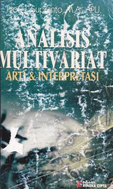 Cover Analisis multivariat, arti dan interprestasi / Suprapto, j