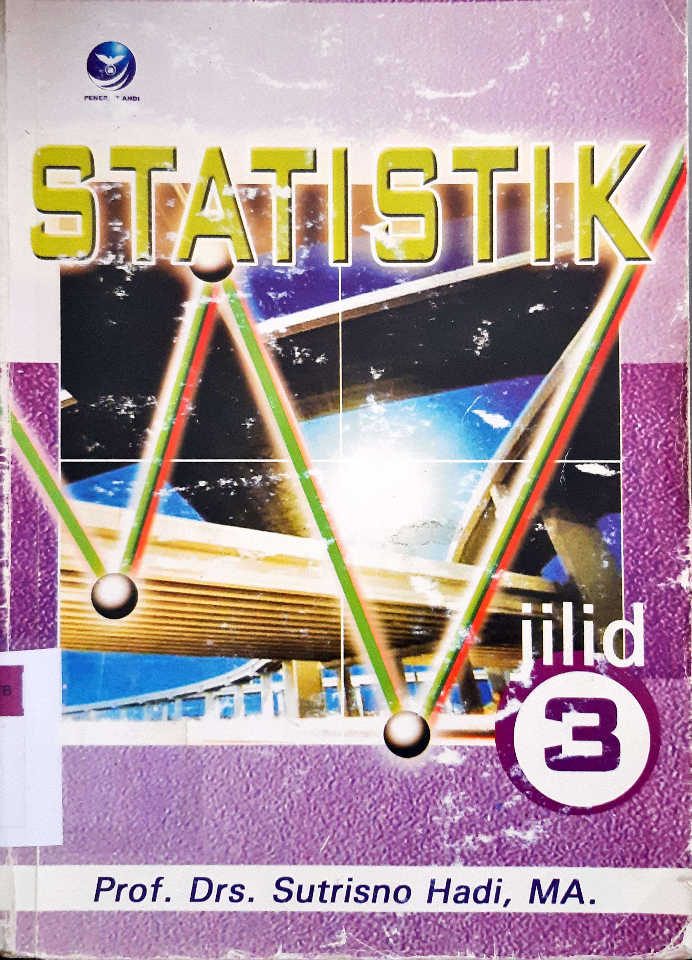 Cover Statistik Jilid 3, Sutrisno Hadi