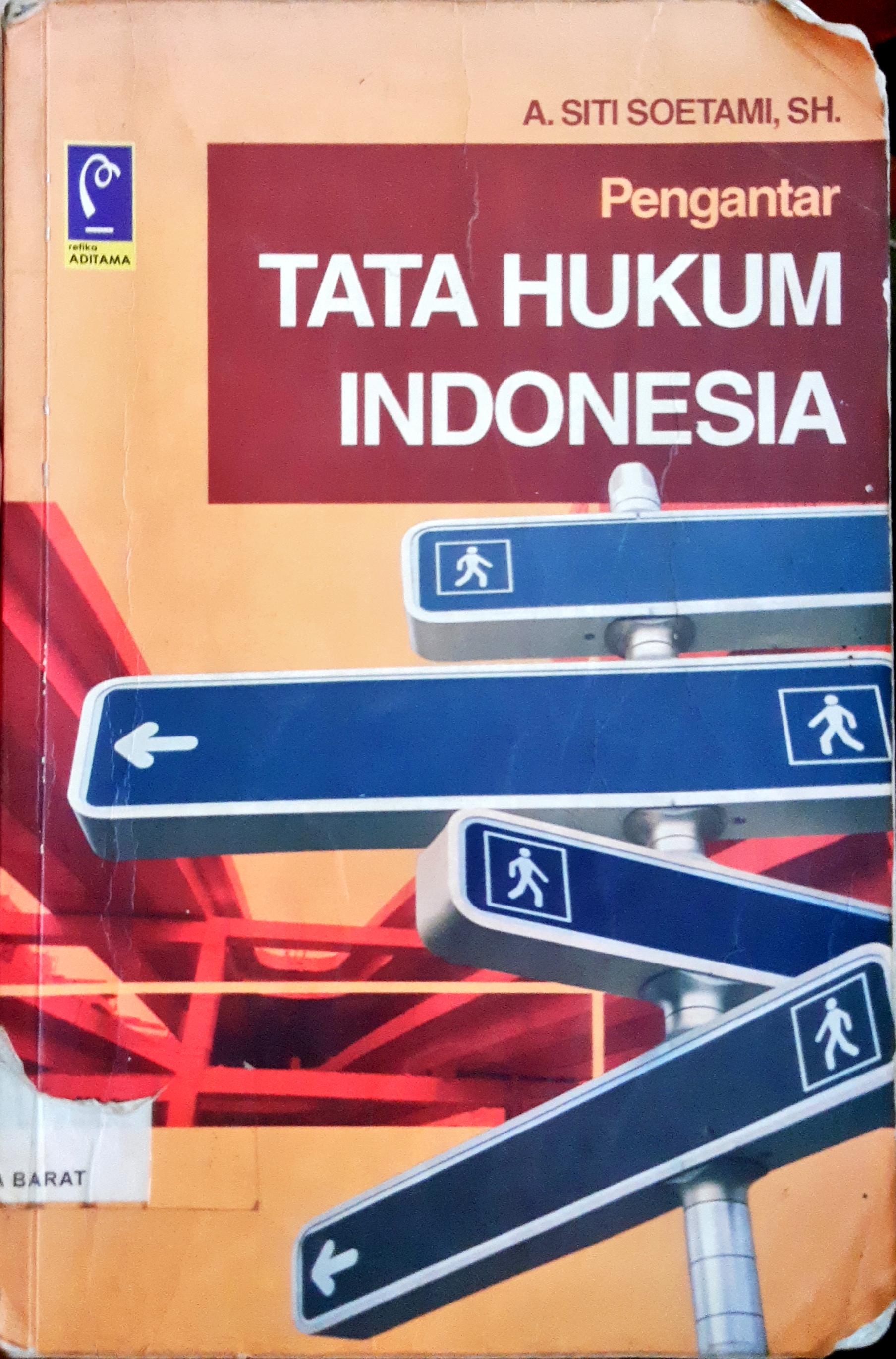 Cover Tata hukum indonesia, Siti Soetami, SH