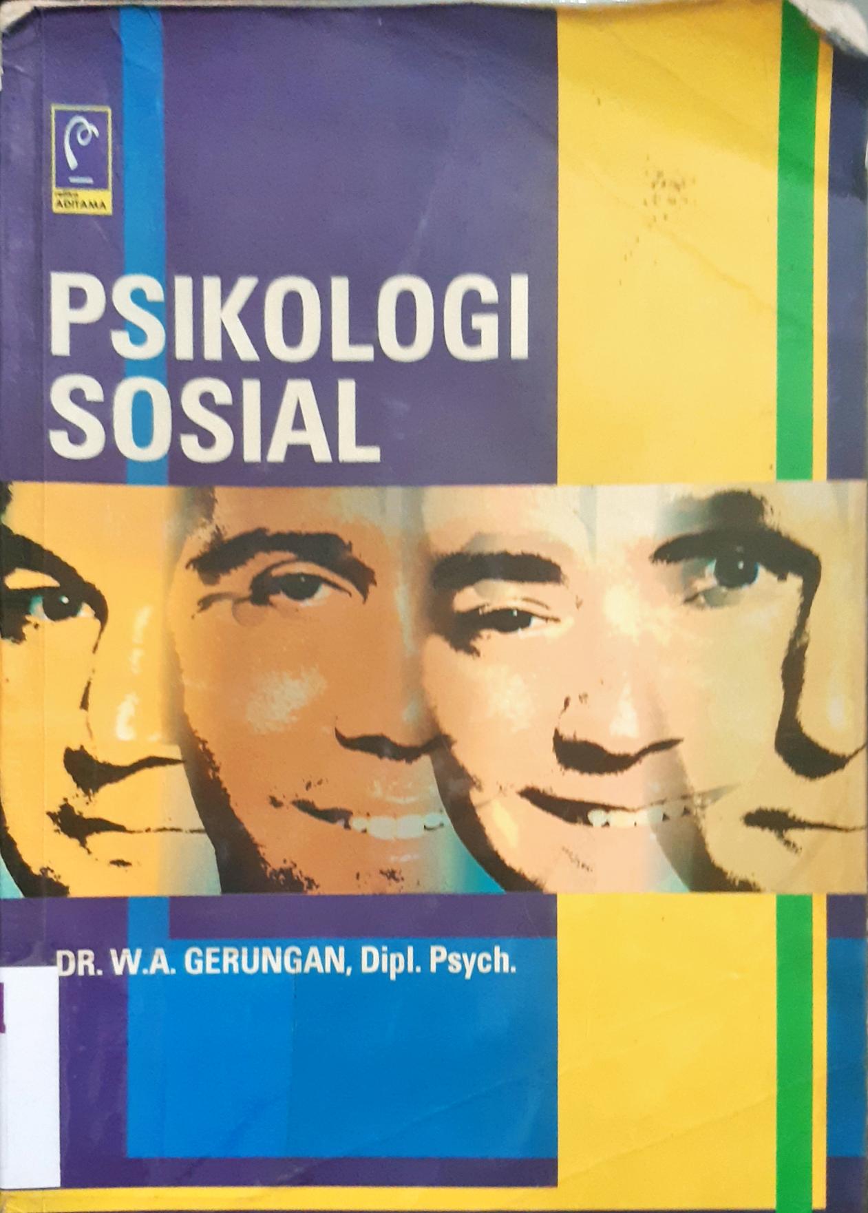 Cover Psikologi Sosial / W.A.Gerungan