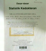 Cover Dasar-dasar statistikn kedokteran, / Penerjemah,  Dokter Efendi Oswari