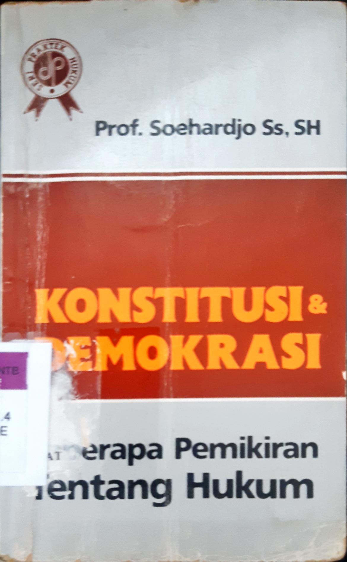 Cover Beberapa pemikiran pembangunan hukum di indonesai, Abl.Hakim G. Nusantara