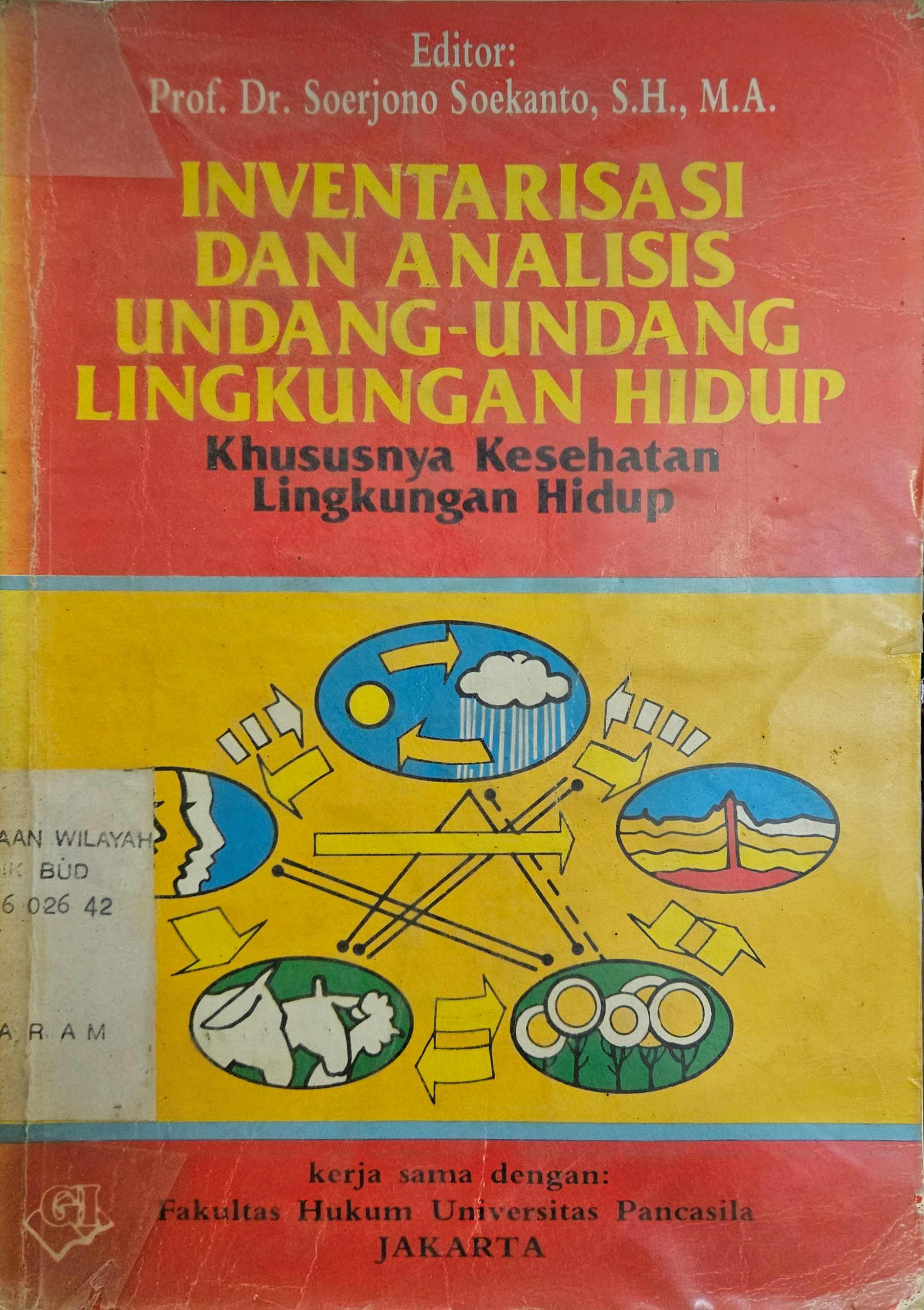 Cover Inventarisasai dan analisis undang-undang lingkungan hidup, khususnya kesehatan lingkungan / editor, Soerjono Soekanto