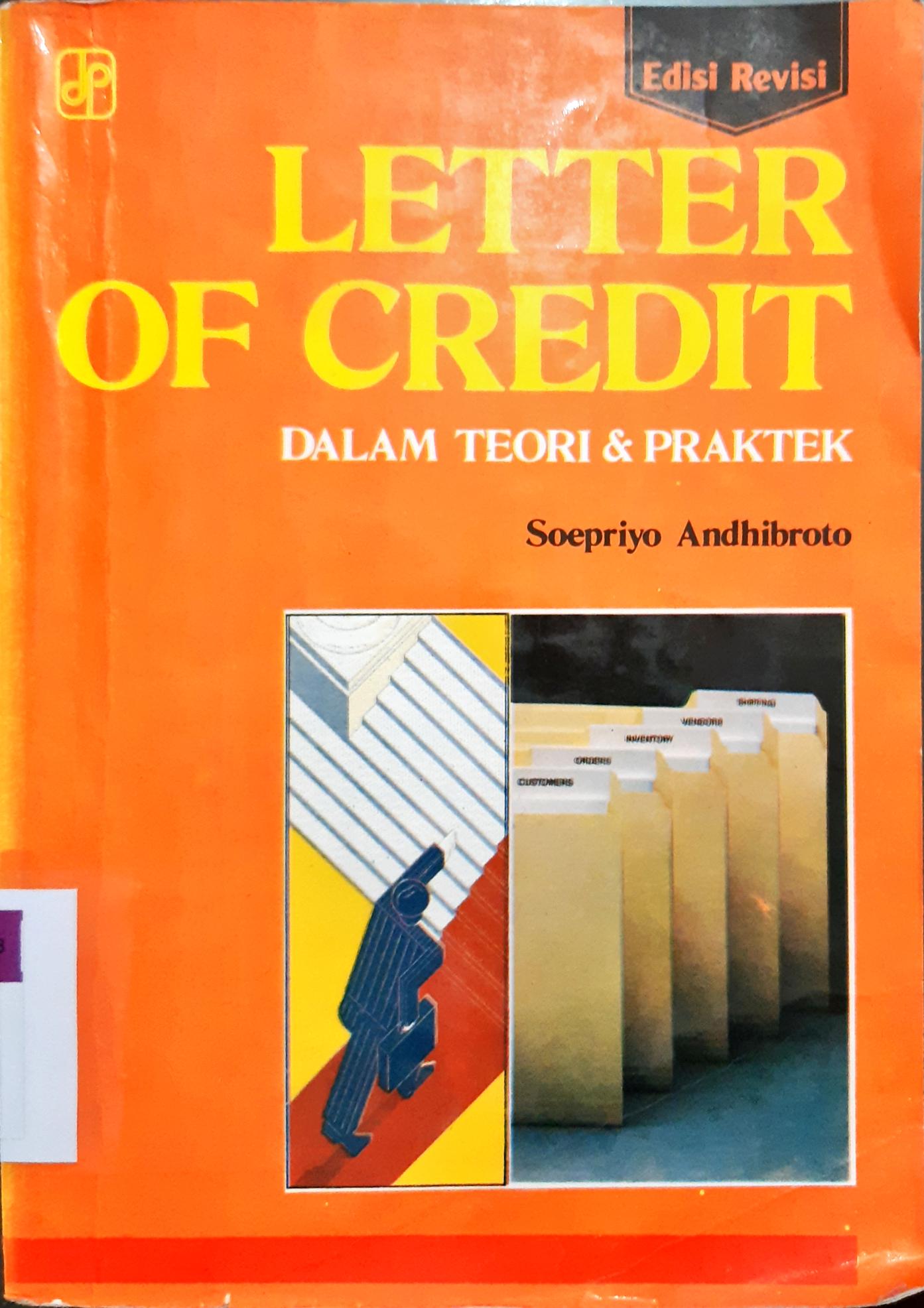 Cover Letter of credit / Soepriyo Andhibrotho