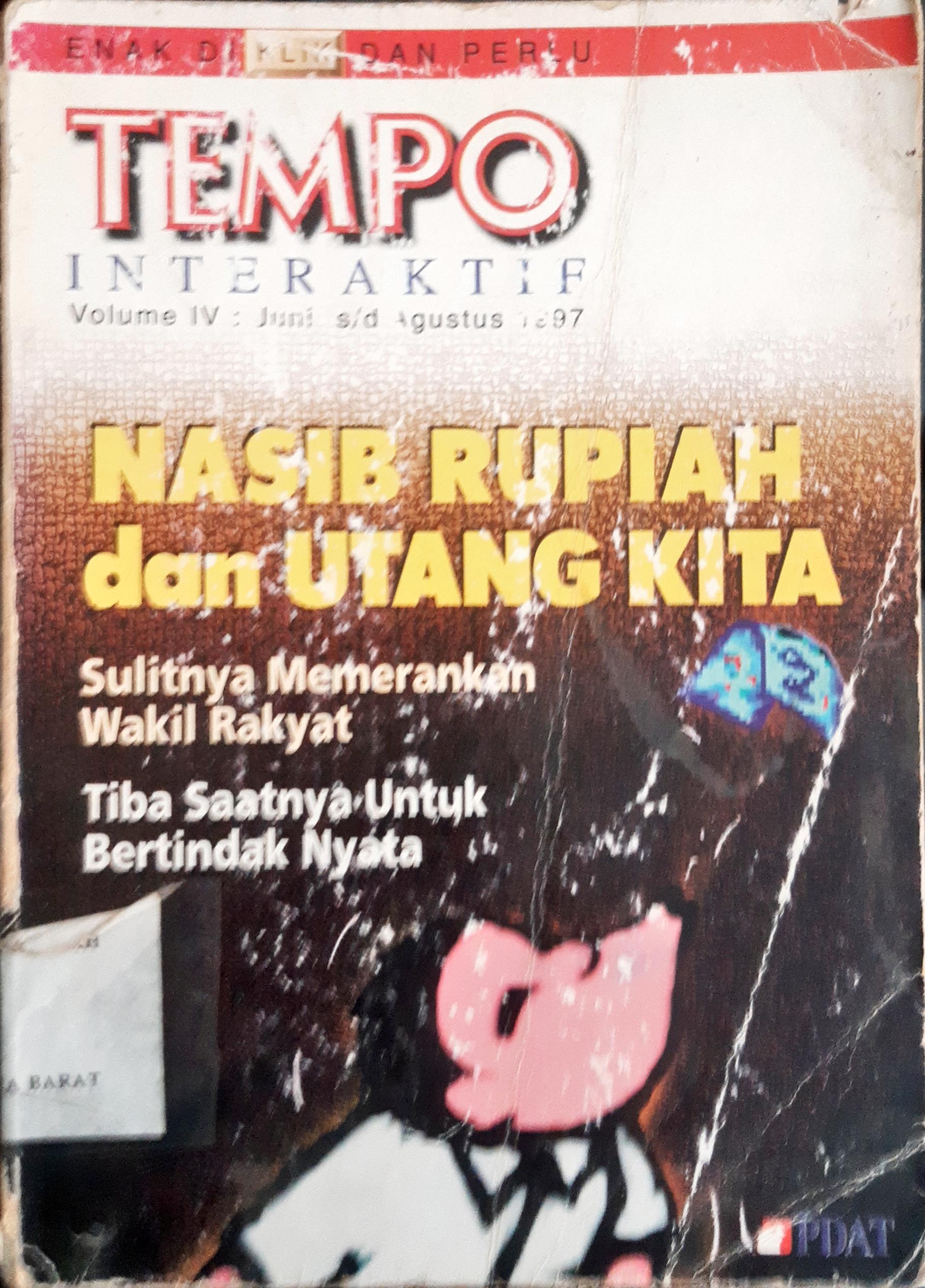 Cover Tempo intraktip, Nasib rupiah dan utang kita