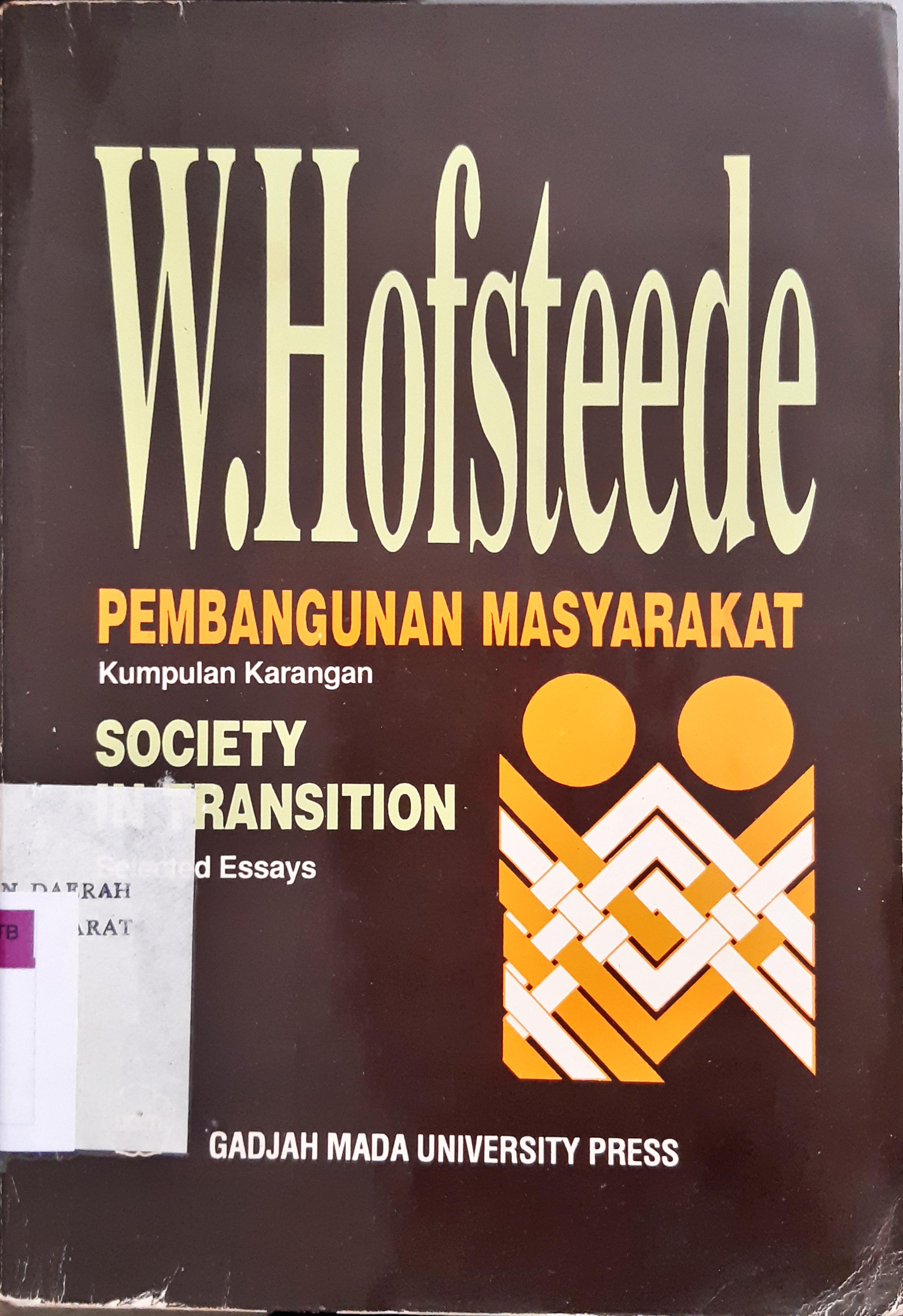 Cover Pembangunan masyarakat :  Kumpulan karangan / Dr. W. M. F. Hofsteede, ofm