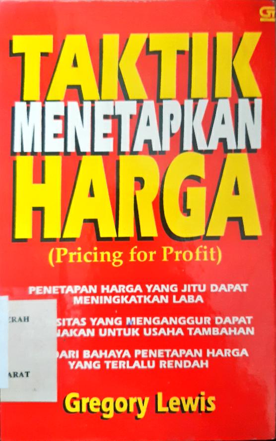 Cover Taktik menetapkan harga / Gregory Lewis