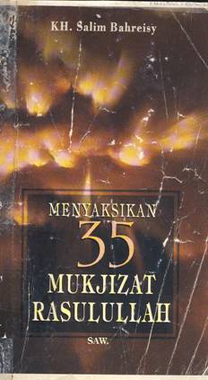 Cover Menyaksikan tiga puluh lima mukjizat Rasulullah SAW / KH.Salim Bahreisy