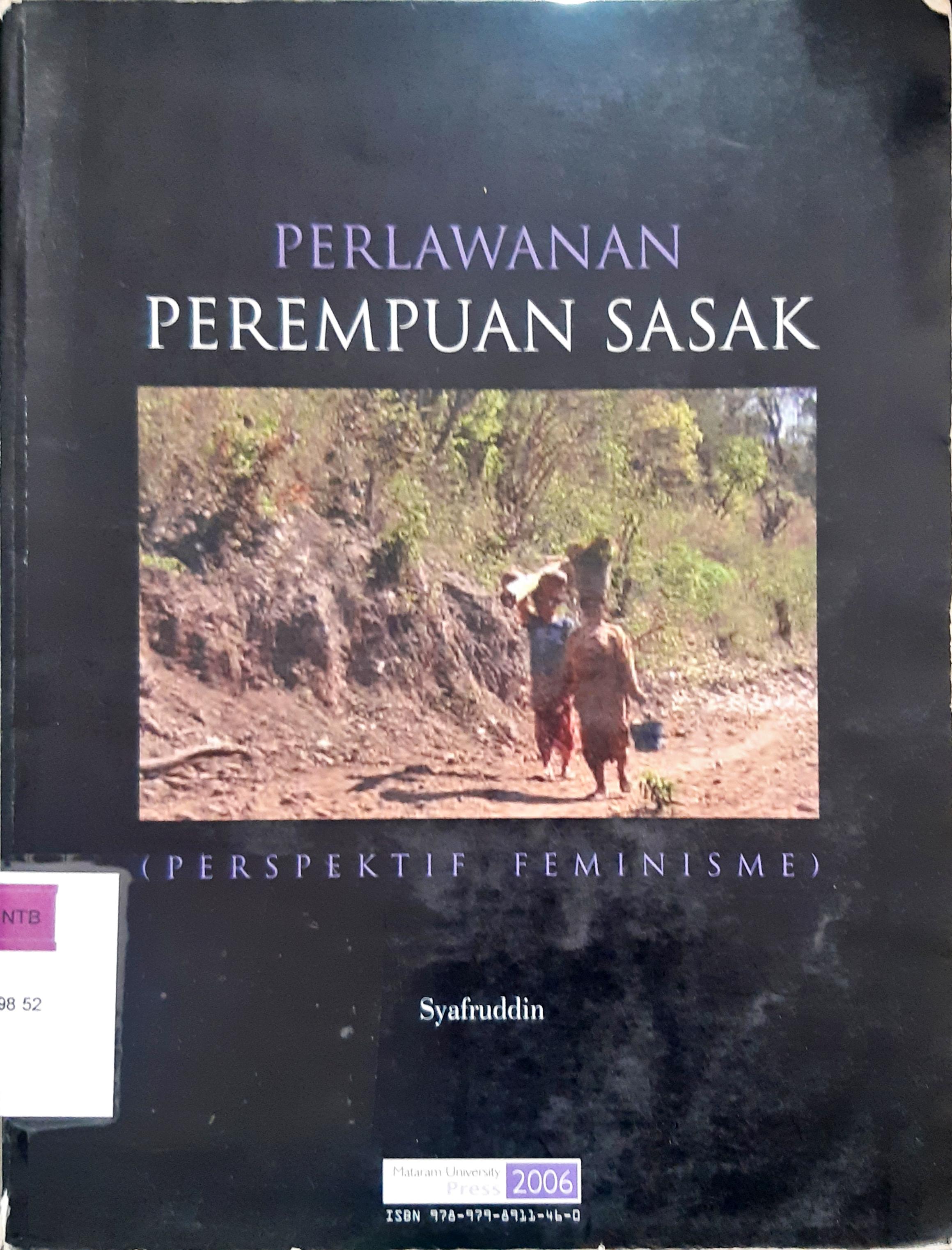Cover Perlawanan perempuan sasak (perspektif feminisme), / Syafruddin